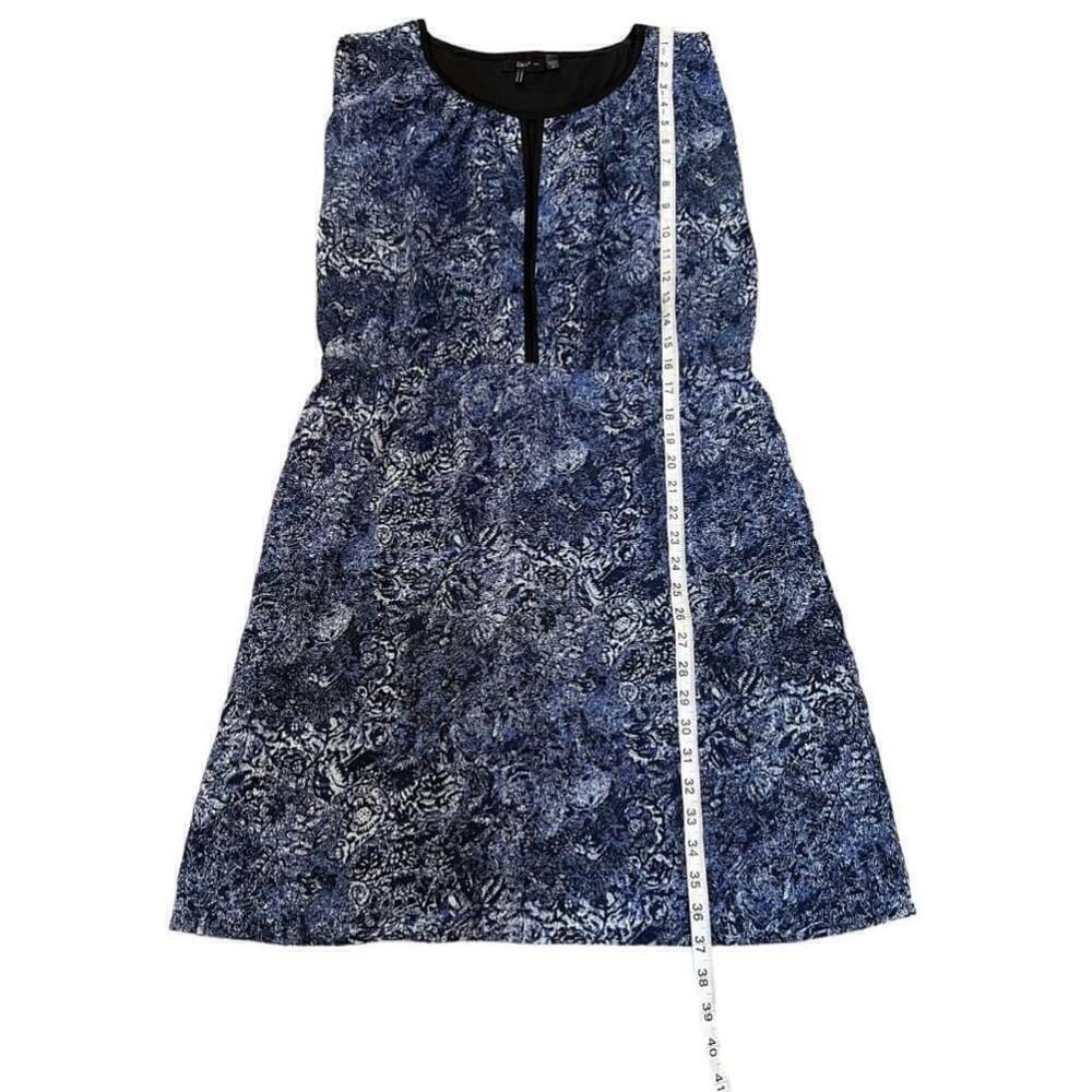DEX Blue Printed Mid Length Sleeveless V Neck Dress M - Picture 8 of 10